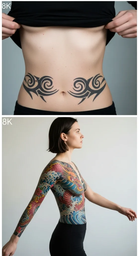 Japanese dragon tattoo cover up