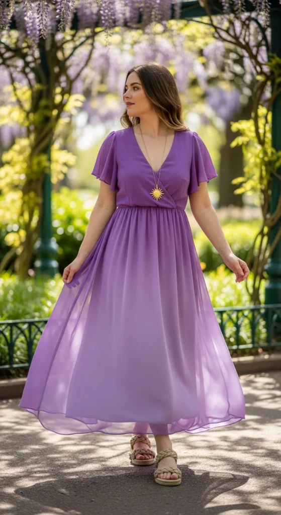 Rapunzel ombre Disney maxi dress outfit