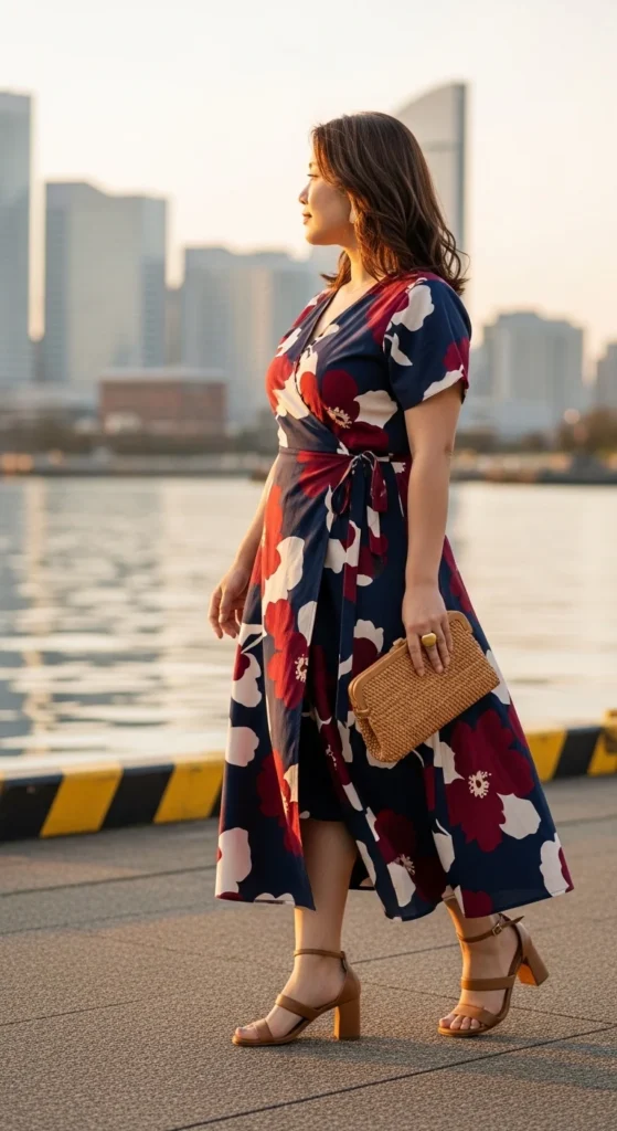 floral midi dress Japan summer style