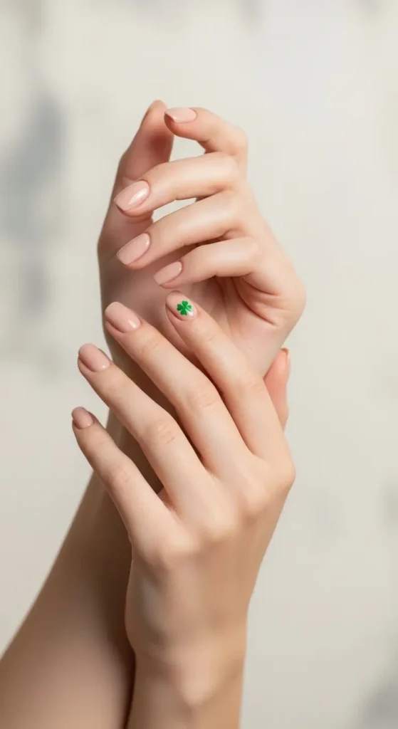 minimalist clover nail designs