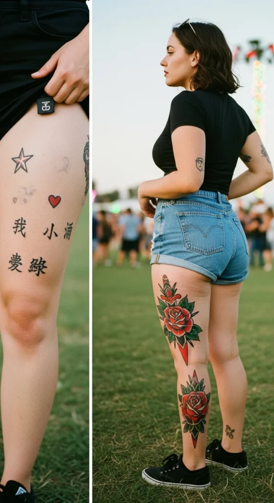 neo traditional cover up tattoo