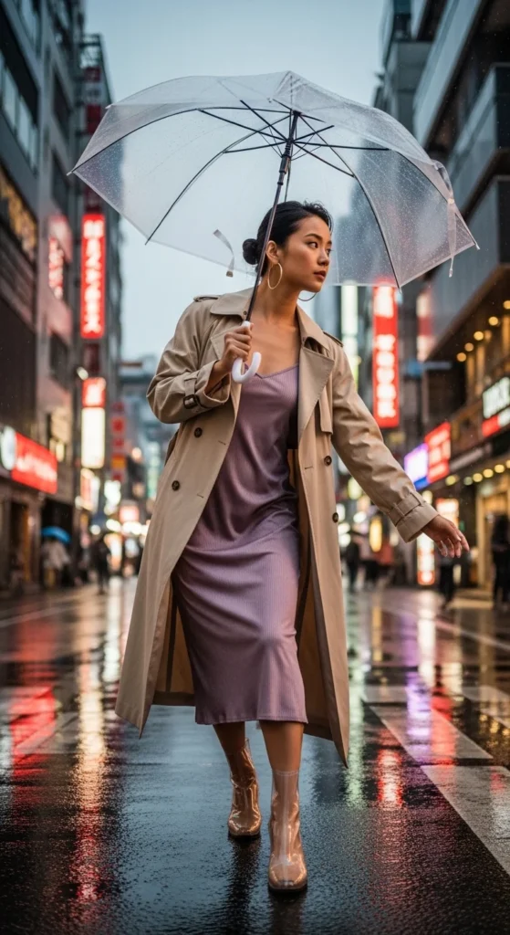 rainy day summer outfit Japan travel