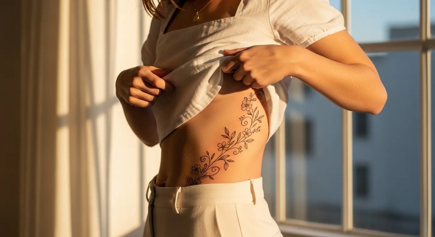 side tummy tattoos for women