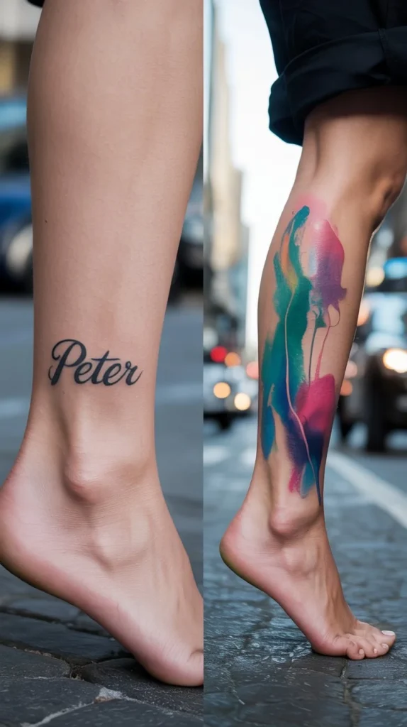 watercolor abstract cover up design